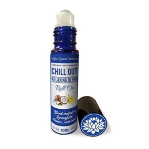 stress relief & sleep essential oils roll on – sleep aid, natural perfume, relaxation on the go -10 ml -therapeutic grade – chill out relaxing blend by bliss bound wellness