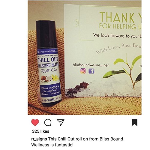 stress relief & sleep essential oils roll on - sleep aid, natural perfume, relaxation on the go -10 mL -therapeutic grade - Chill Out Relaxing blend by Bliss Bound Wellness