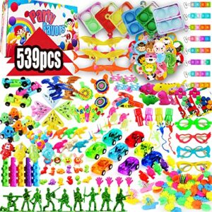 539 pcs party favors for kids 3-5 4-8-12, fidget toys pack, birthday gift toys, stocking stuffers, valentine’s day party toys assortment, easter toys, treasure box birthday party, goodie bag stuffers for kids, carnival prizes, pinata fille stuffers toys f