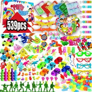 539 PCS Party Favors for Kids 3-5 4-8-12, Fidget Toys Pack, Birthday Gift Toys, Stocking Stuffers, Valentine's Day Party Toys Assortment, Easter toys, Treasure Box Birthday Party, Goodie Bag Stuffers for Kids, Carnival Prizes, Pinata Fille Stuffers Toys f