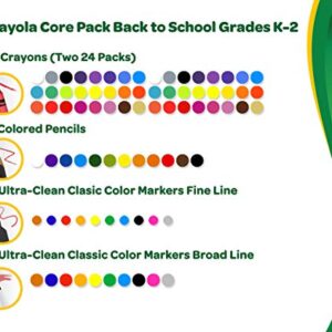 Crayola Back To School Supplies for Girls & Boys, Crayons, Markers & Colored Pencils, Gifts, 80 Pieces [Amazon Exclusive]