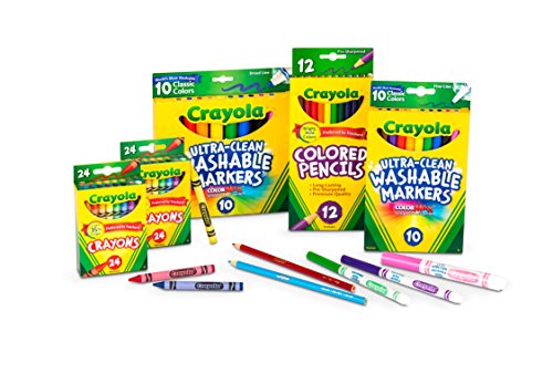 Crayola Back To School Supplies for Girls & Boys, Crayons, Markers & Colored Pencils, Gifts, 80 Pieces [Amazon Exclusive]