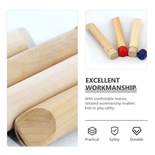 Zerodeko 3Pcs Wooden Whistle, Slide Whistle Toys for Kids Small Flute Music Instruments Sound Toys Early Educational Musical Toys Christmas Stocking Stuffers Gifts for Kids Children Toddler (Wood)