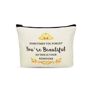 inspirational gifts for women christmas gifts for friends mom stocking stuffers for girlfriend daughter cute birthday anniversary valentine gifts for wife female you are beautiful makeup cosmetic bags