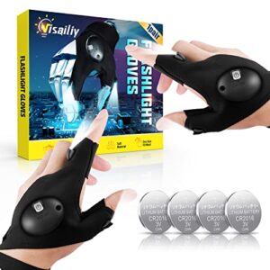 visailiy gifts for men , led flashlight gloves, cool gadgets christmas stocking stuffers unique birthday gifts for dad boyfriend husband him, light gloves tool for camping fishing car repairing hiking