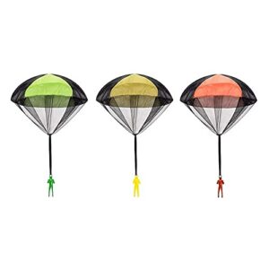 mimitoou 3pcs parachute toys, outdoor toys, stocking stuffers for kids, outdoor flying parachute, outdoor children’s flying toys, tangle free throwing toy parachute, outdoor toys for kids ages 4-8
