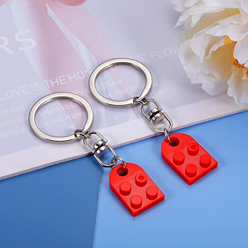 SYGUNAR Matching Couples Stuff Keychain Valentine's Day Gifts for Boyfriend Girlfriend Red Heart Stocking Stuffers for Women