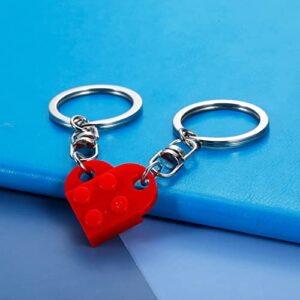 SYGUNAR Matching Couples Stuff Keychain Valentine's Day Gifts for Boyfriend Girlfriend Red Heart Stocking Stuffers for Women