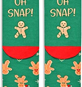 HAPPYPOP Funny Christmas Socks for Men Women Boys Girls Holiday Socks Gingerbread Gifts Stocking Stuffers for Teens Girls Secret Santa Gifts Christmas Gifts Box