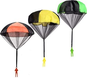 parachute toys for kids, tangle-free throwing toy parachute men, outdoor toys flying toys for boys girls birthday gifts christmas stocking stuffers party favors easter basket stuffers 3 pieces set (y