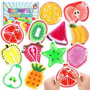 easter basket stocking stuffers water beads sensory toys for kids – fruit bean bags stress relief sensory toys for autistic children, classroom toy and preschool learning activity, calming toys