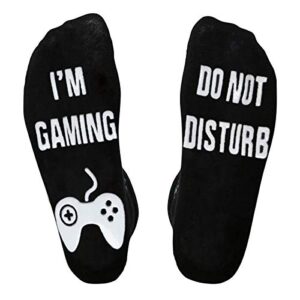 funny gaming socks stocking stuffers for men-novelty gamer easter basket stuffers for teen boys teenage kids sons dad women