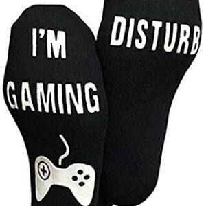 Funny Gaming Socks Stocking Stuffers for Men-Novelty Gamer Easter Basket Stuffers for Teen Boys Teenage Kids Sons Dad Women