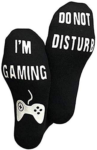 Funny Gaming Socks Stocking Stuffers for Men-Novelty Gamer Easter Basket Stuffers for Teen Boys Teenage Kids Sons Dad Women