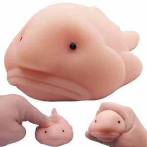blobfish toy, pull, stretch and squeeze stress, cute fish toy for anxiety relief, funny cute sensory toys for autism, birthday, christmas, office, stocking stuffer gift