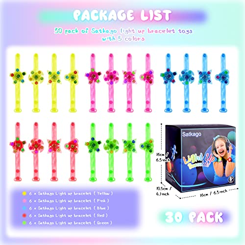 Satkago 30Pcs Glow in The Dark Party Favors for Kids 8-12 4-8, Christmas Stocking Stuffers for Kids Teens Neon for Encanto Cocomelon Birthday Christmas Party Favors Goodie Bag Stuffers for Kids