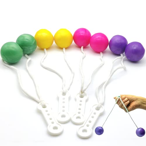 Riff Ruffle Goodie Gifts 12 PACK Clacker Ball Set - Assorted Clacker Balls on a String, Swinging Ball Toys for Kids, Fidget Knockers Vintage Toys - Party Favours, Goodie Bag Toys, Stocking Stuffers