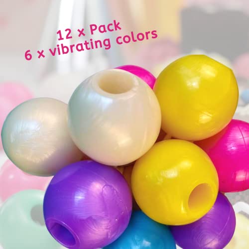 Riff Ruffle Goodie Gifts 12 PACK Clacker Ball Set - Assorted Clacker Balls on a String, Swinging Ball Toys for Kids, Fidget Knockers Vintage Toys - Party Favours, Goodie Bag Toys, Stocking Stuffers