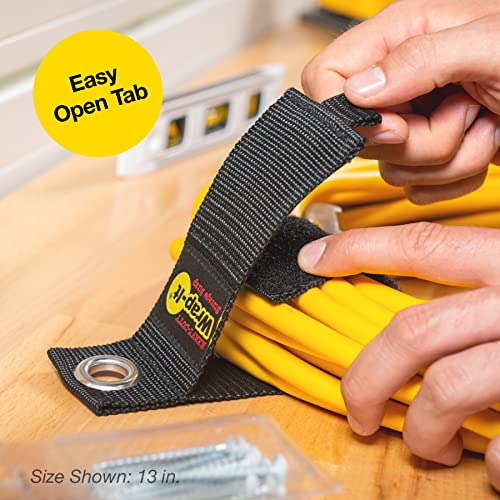 Heavy-Duty Wrap-It Storage Straps (Assorted 6 Pack) - Extension Cord Storage, Organizer, Cord Wrap Keeper, Cable Straps for Tools, Hoses, Rope, RV, Workshop and Garage Wall Storage and Organization
