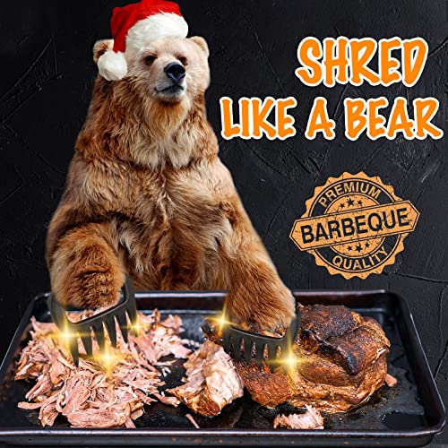 Meat Claws for Shredding, Solid Heavy Duty Meat Shredder Tool Bear Claws - Funny Stocking Stuffers for Men Dad- Smoker Grill Accessories for BBQ Gifts for Men - One Pair