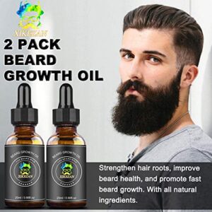 XIKEZAN Beard Growth Kit,w/Beard Roller,Beard Growth Oil,Beard Conditioner,Beard Wash,Balm,Comb,Brush,Scissor,Bag,EBook,Beard Care Grooming Kit Christmas Stocking Stuffers Gifts for Men Him Husband