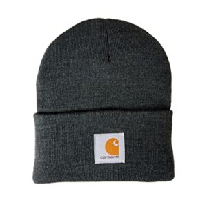 Carhartt Men's Knit Cuffed Beanie, Coal Heather, One Size