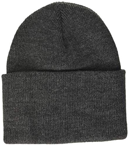 Carhartt Men's Knit Cuffed Beanie, Coal Heather, One Size