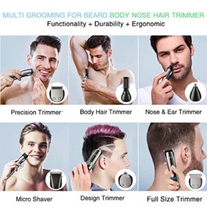 Brightup Beard Trimmer for Men - 18 Piece Beard Grooming Kit with Hair Clippers, Hair Trimmer, Electric Razor - IPX7 Waterproof Mustache, Face, Nose, Ear, Balls, Body Shavers - Mens Gifts, FK-8688T