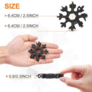 Gifts for Men, 18-in-1 Snowflake Multitool, Cool Gadgets Tools for Men, Camping Accessories, Gifts for Him, Boyfriend, Dad, Husband, Grandpa, Birthday Gifts for Men Who Have Everything (Black)