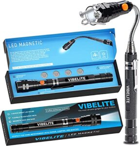 vibelite extendable magnetic flashlight with telescoping magnet pickup tool-cool gadgets gifts idea & birthday gifts for men, husband, dad, father, mechanic, tech, handyman, him, women