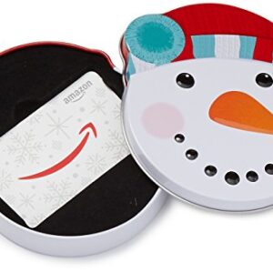 Amazon.com Gift Card in a Snowman Tin
