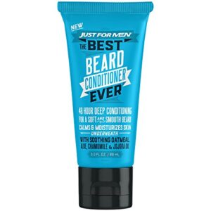 just for men the best beard conditioner ever, made with oatmeal, aloe, chamomile, and jojoba oil, 3 fluid ounce