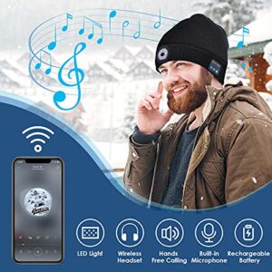 Lenski Gifts for Men, Bluetooth Beanie Hat Mens Gifts, Cool Stuff for Dad Mom, Birthday Gifts for Men Who Have Everything, Unique Cool Gadgets for Women, Fathers Gifts for Dad, Him, Husband Black