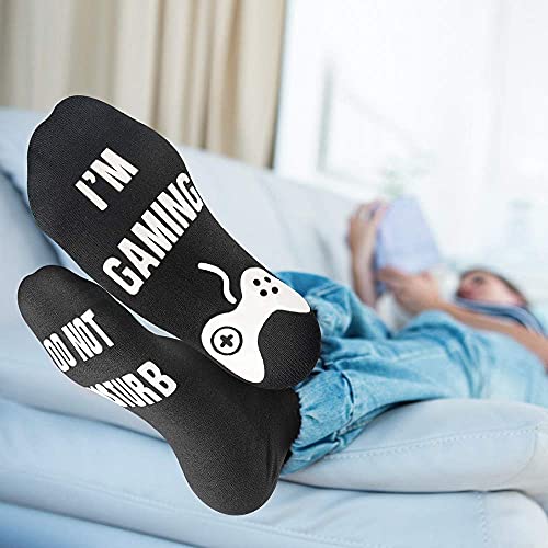 PARIGO Funny Gaming Socks Gifts for Men - Valentines Day Gifts for Him Novelty White Elephant Santa Gift Ideas for Teen Gaming Lovers Boys Birthday