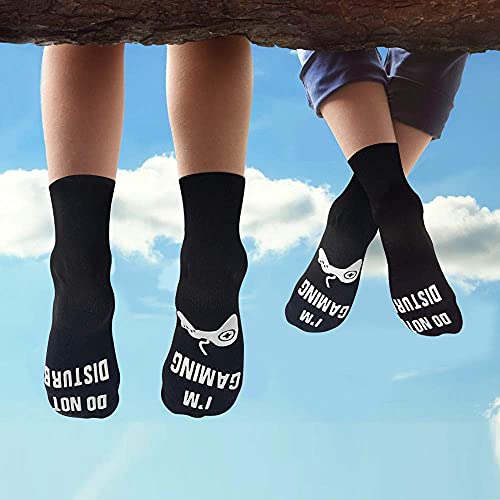 PARIGO Funny Gaming Socks Gifts for Men - Valentines Day Gifts for Him Novelty White Elephant Santa Gift Ideas for Teen Gaming Lovers Boys Birthday