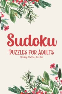 stocking stuffers for men: sudoku puzzles for adults: christmas sudoku puzzle gifts for stocking fillers