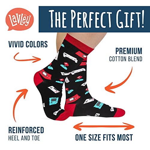 I'd Rather Be - Funny Novelty Socks Stocking Stuffer Gift For Men and Women (Gaming)