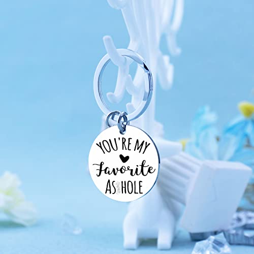 igvean Valentines Gifts for Him Couple Gifts for Boyfriend from Girlfriend Anniversary Birthday Gifts for Men Boyfriend Gifts You Are My Favorite Asshole Keychain