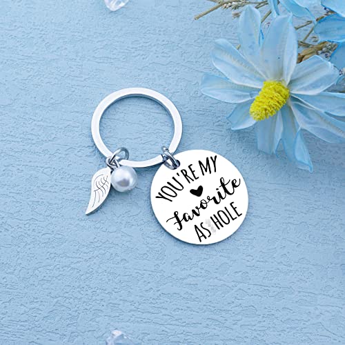 igvean Valentines Gifts for Him Couple Gifts for Boyfriend from Girlfriend Anniversary Birthday Gifts for Men Boyfriend Gifts You Are My Favorite Asshole Keychain