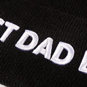 Funny Gifts for Dad from Daughter Son Fathers Day Beanie Winter Hat Christmas Stocking Stuffers for Men Daddy Step Dad Him Black