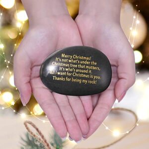 Stocking Stuffers, Stocking Stuffers for Men, Women, Christmas Stocking Stuffers, Stocking Stuffers in Your Sock, Ideas, Engraved Rock with Christmas Blessing.