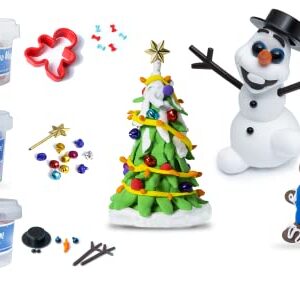 Let's Build A Snowman, Gingerbread Man, & Christmas Tree (3 Piece Kit), Boys and Girls Christmas Stocking Stuffers for Kids; Make Snowman Crafts, Ornaments, Kids Gifts for Xmas, Figurines (Clay/Putty)