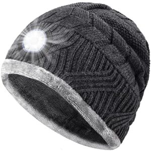 highever led beanie hat with light – stocking stuffers gifts for men women flashlight beanie with headlamp winter cap for running
