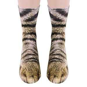 agrimony funny socks for men women teens-fun animal cat paws socks 3d casual novelty crew socks funky crazy silly socks-valentines christmas cat gifts stocking stuffers
