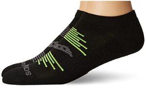 saucony men’s multi-pack firework ventilating performance comfort no-show socks, black/grey assorted (6 pairs), shoe size: 8-12