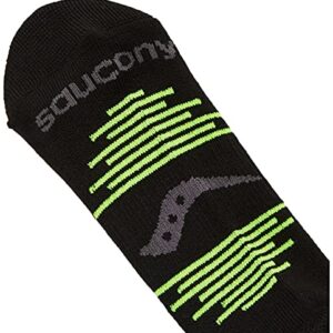 Saucony Men's Multi-Pack Firework Ventilating Performance Comfort No-Show Socks, Black/Grey Assorted (6 Pairs), Shoe Size: 8-12