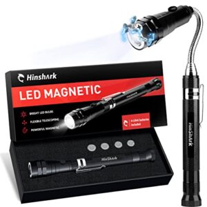 Hinshark Gifts for Men, LED Magnetic Pickup Tool, Birthday Gifts for Him, Tools Cool Gadgets for Men, Mens Gifts for Dad, Women, Boyfriend, Husband, Grandpa, Unique Gifts for Men Who Have Everything