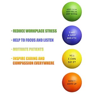 KDG Motivational Stress Balls(4 Pack) for Kids and Adults,Stress Relief Balls with Quetos to Relieve Anxiety and Manage Anger as Gift…