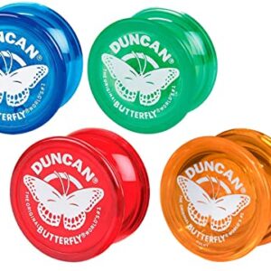 Duncan Toys Butterfly Yo-Yo, Beginner Yo-Yo with String, Steel Axle and Plastic Body, Mystery Color