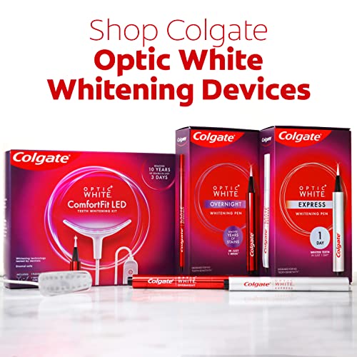 Colgate Optic White Overnight Teeth Whitening Pen, Teeth Stain Remover to Whiten Teeth, 35 Nightly Treatments, 0.08 Fl Oz